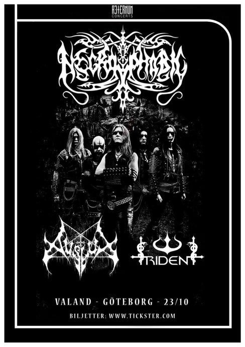 Trident live show with Necrophobic and Avslut.