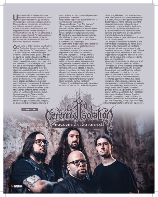 Rock Hard Italy did an interview with Perennial Isolation.